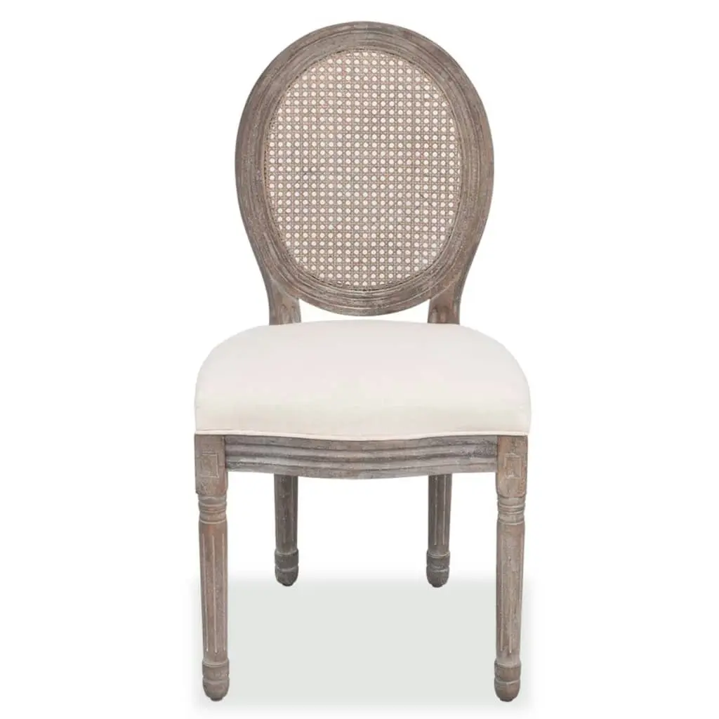 Dining Chairs 2 pcs Cream Fabric 244089