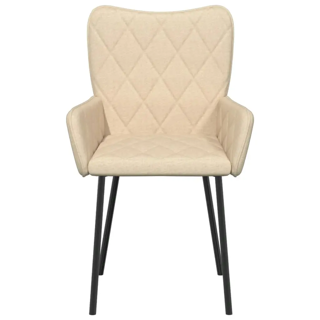 Dining Chairs 2 pcs Cream Fabric 344830