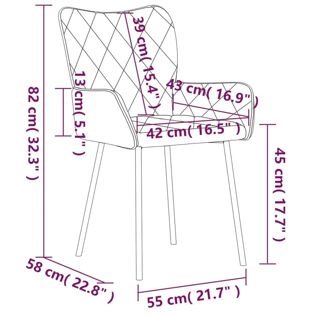 Dining Chairs 2 pcs Cream Fabric 344830