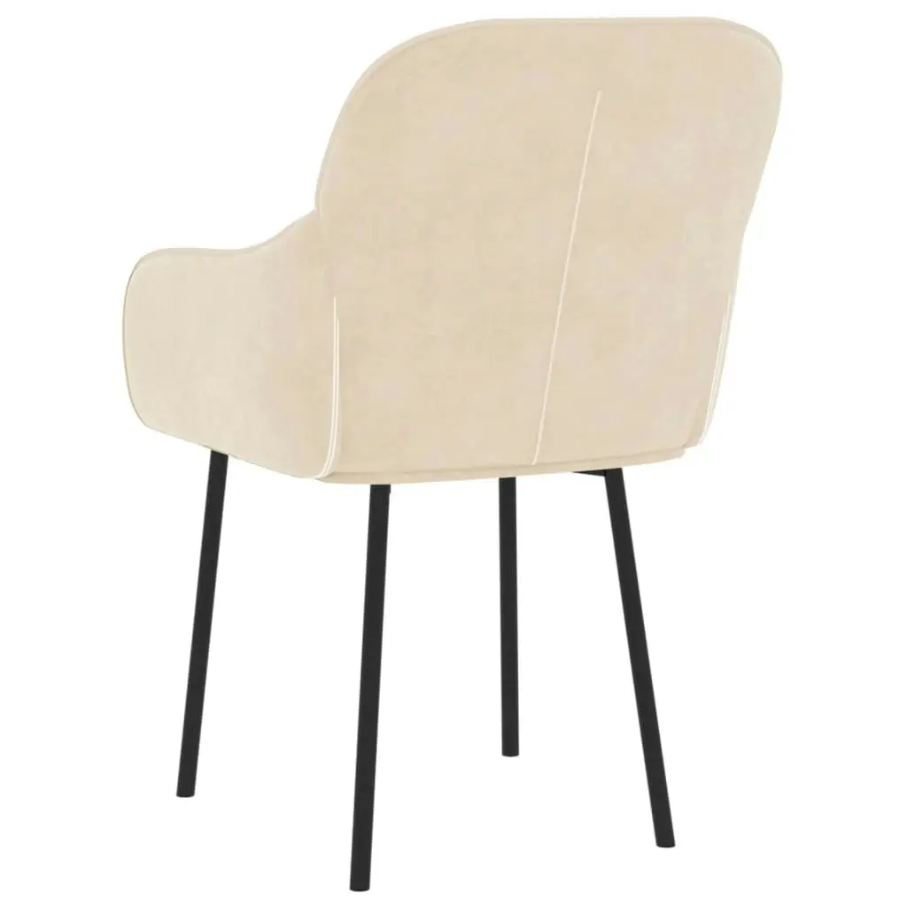 Dining Chairs 2 pcs Cream Velvet 344854