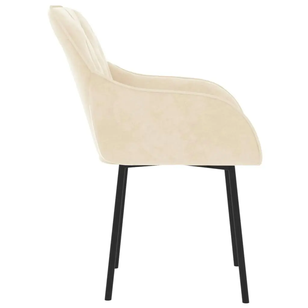 Dining Chairs 2 pcs Cream Velvet 344854