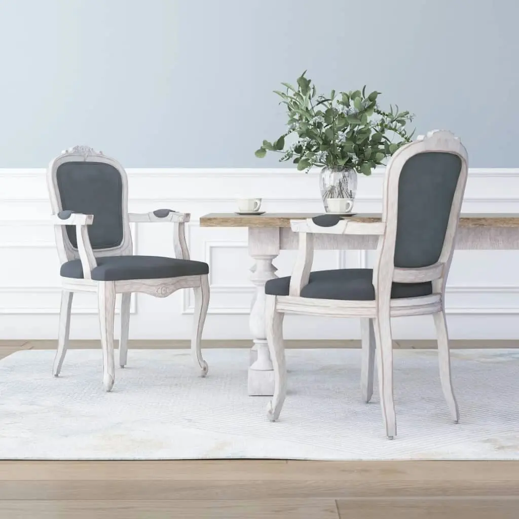 Dining Chairs 2 pcs Dark Grey 62x59.5x100.5 cm Velvet 344468