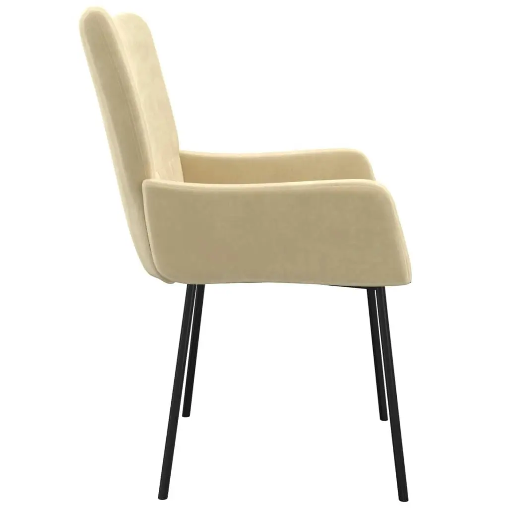 Dining Chairs 2 pcs Cream Velvet 344807