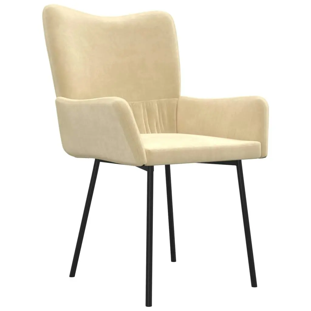 Dining Chairs 2 pcs Cream Velvet 344807