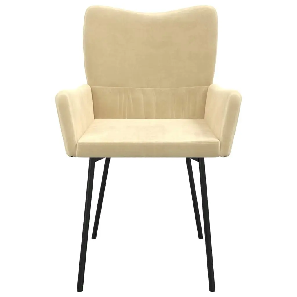 Dining Chairs 2 pcs Cream Velvet 344807