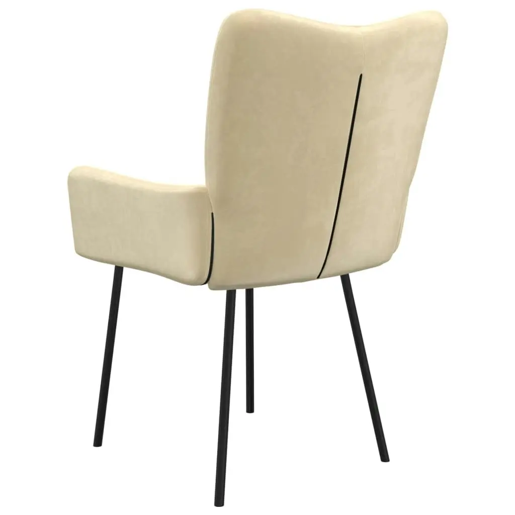 Dining Chairs 2 pcs Cream Velvet 344807