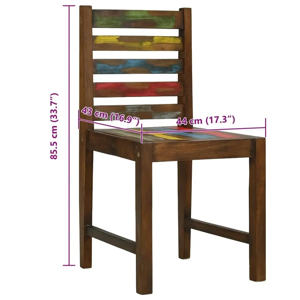 Dining Chairs 2 pcs Solid Reclaimed Wood 326179