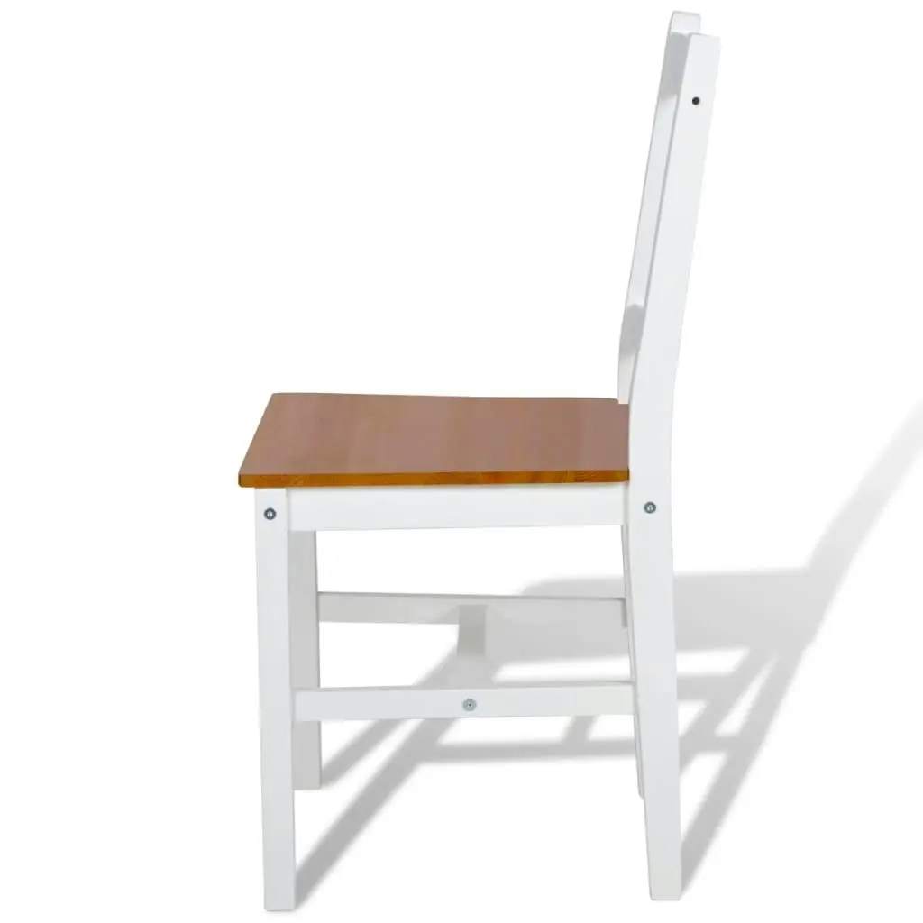 Dining Chairs 2 pcs White Pinewood 241512