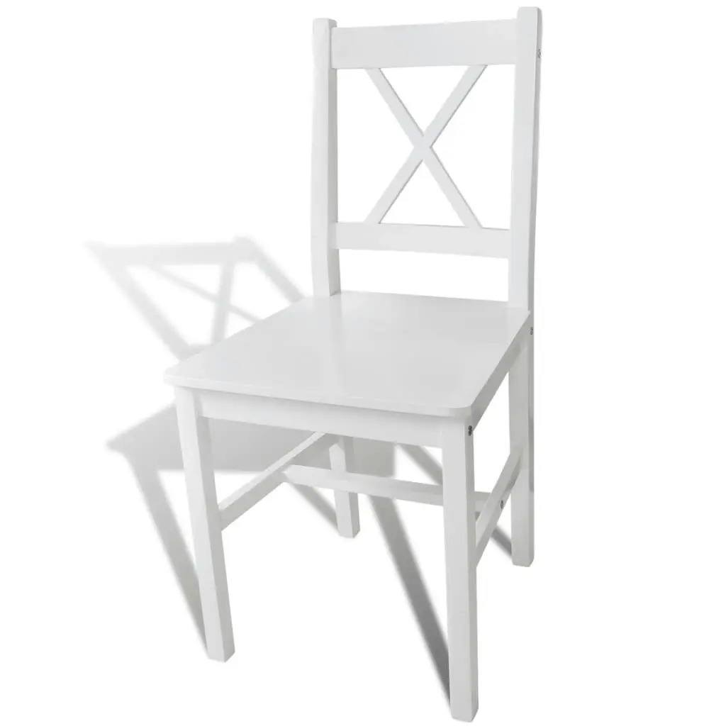 Dining Chairs 2 pcs White Pinewood 241510