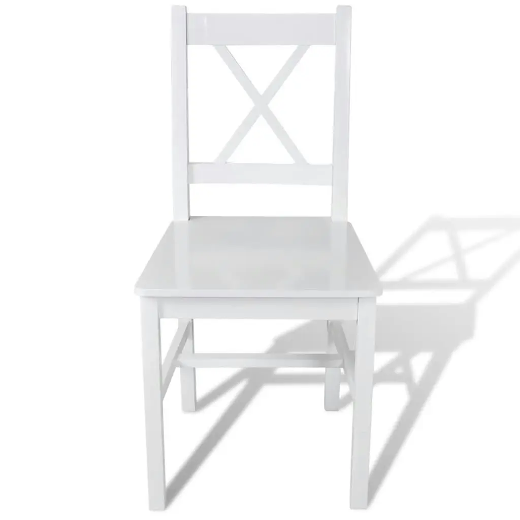 Dining Chairs 2 pcs White Pinewood 241510