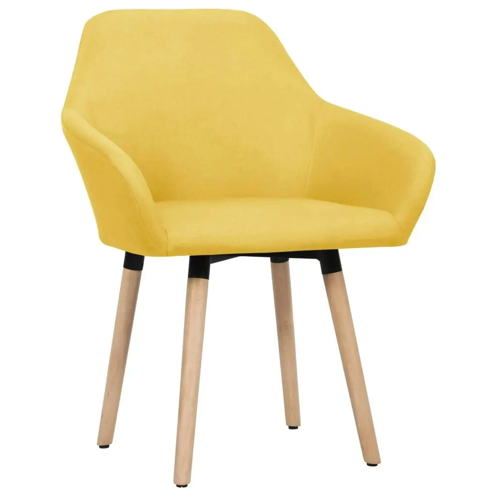 Dining Chairs 2 pcs Yellow Fabric 323028