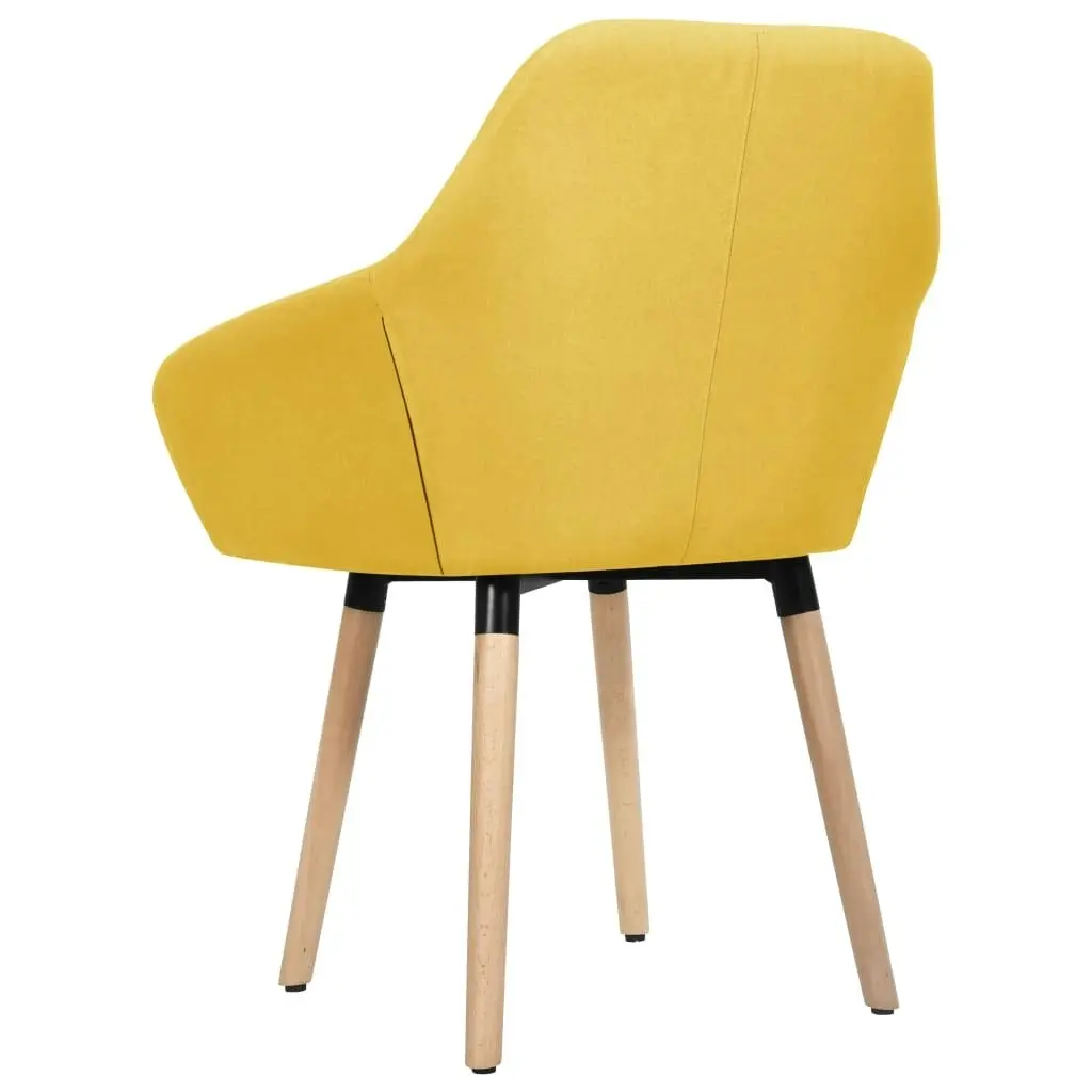 Dining Chairs 2 pcs Yellow Fabric 323028