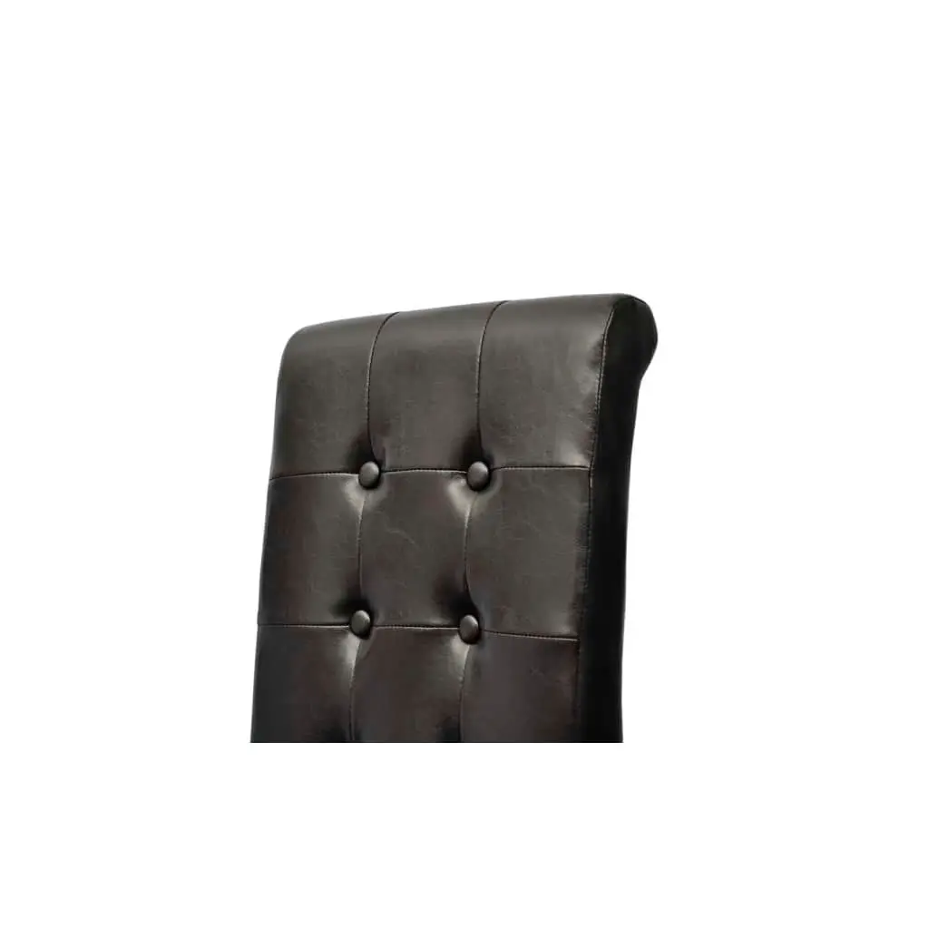 Dining Chairs 4 pcs Black Faux Leather 160316