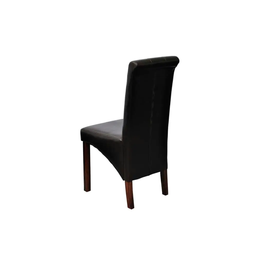 Dining Chairs 4 pcs Black Faux Leather 160316