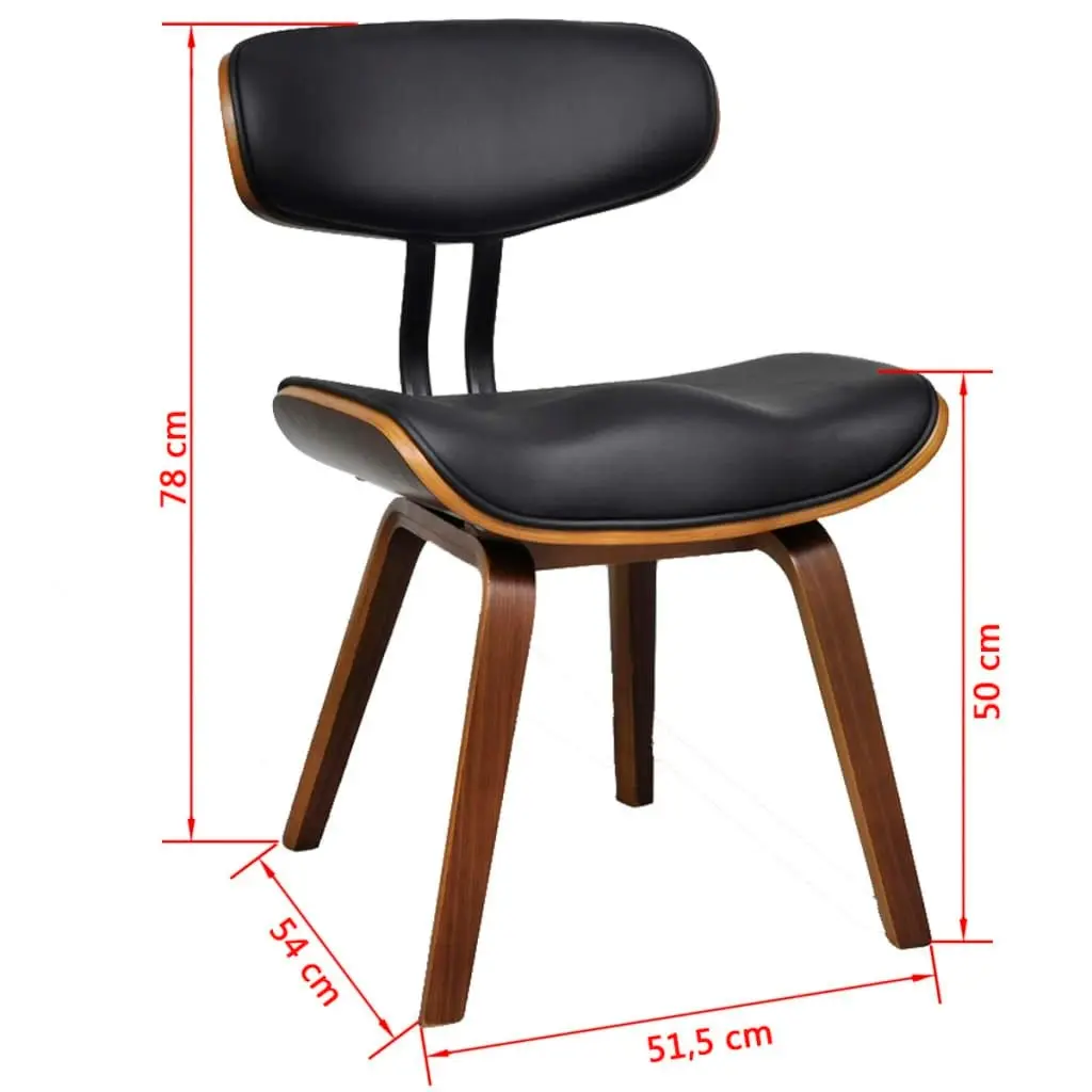 Dining Chairs 4 pcs Bent Wood and Faux Leather 270550