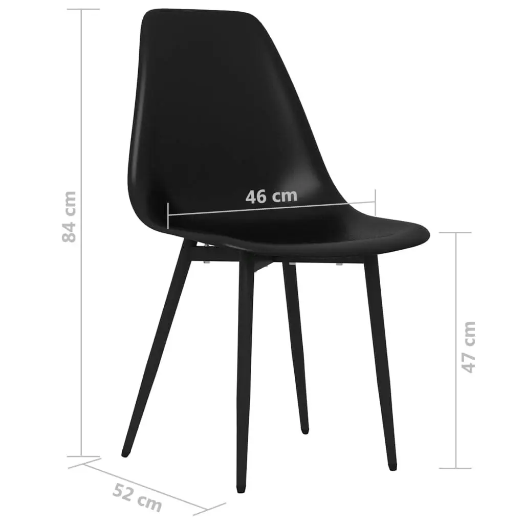 Dining Chairs 4 pcs Black PP 338045