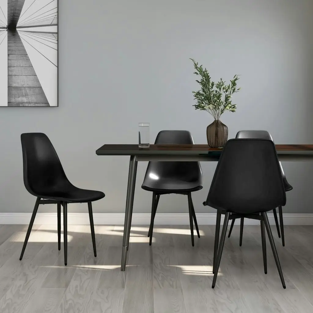 Dining Chairs 4 pcs Black PP 338045