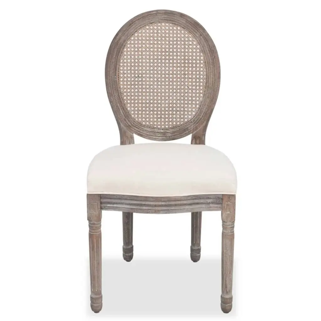 Dining Chairs 4 pcs Cream Fabric 244090