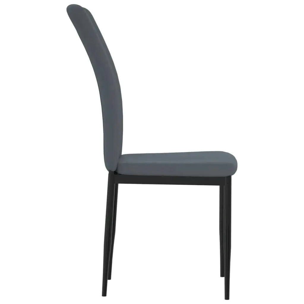 Dining Chairs 4 pcs Dark Grey Velvet 326105