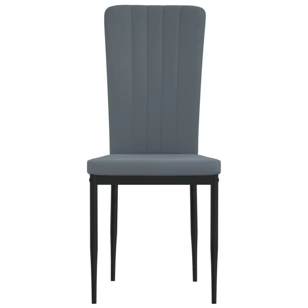 Dining Chairs 4 pcs Dark Grey Velvet 326105