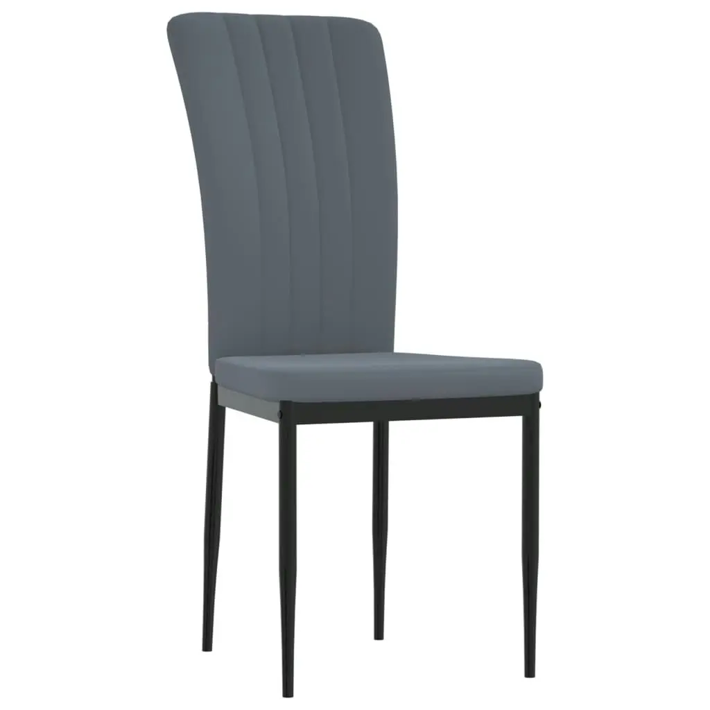 Dining Chairs 4 pcs Dark Grey Velvet 326105