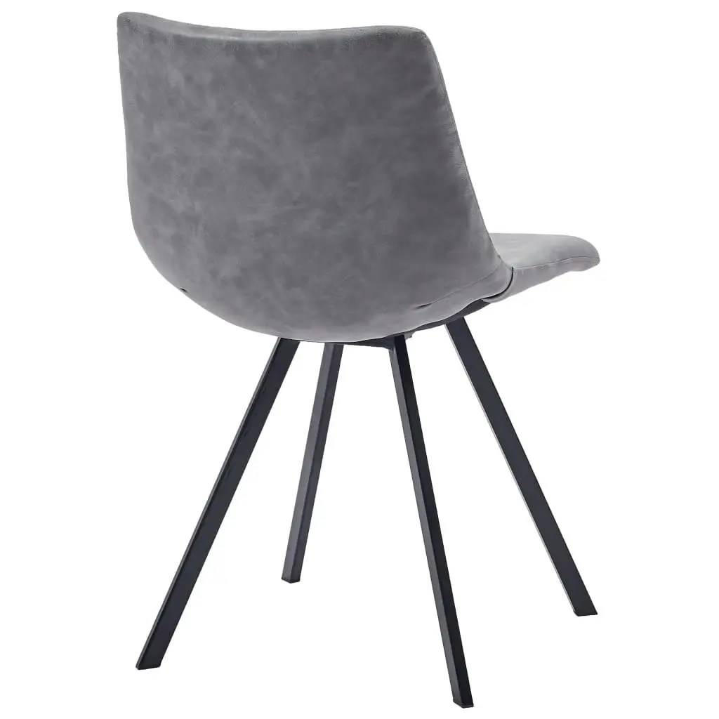 Dining Chairs 4 pcs Grey Faux Leather 281480