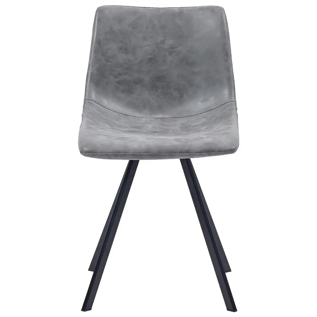 Dining Chairs 4 pcs Grey Faux Leather 281480