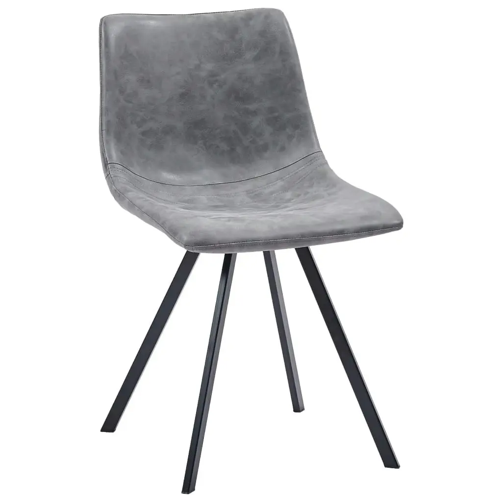 Dining Chairs 4 pcs Grey Faux Leather 281480