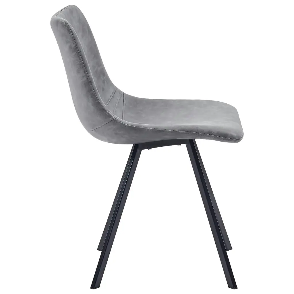 Dining Chairs 4 pcs Grey Faux Leather 281480