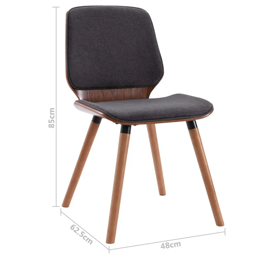 Dining Chairs 4 pcs Grey Fabric 3054810