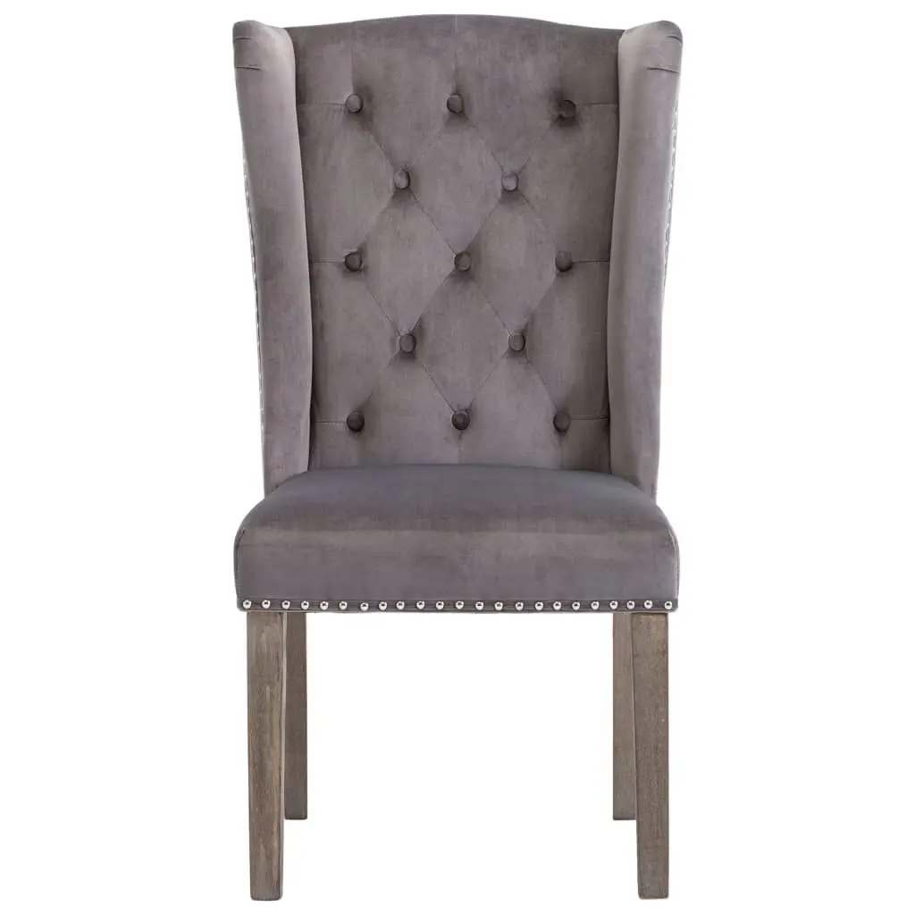 Dining Chairs 4 pcs Grey Velvet 3055851