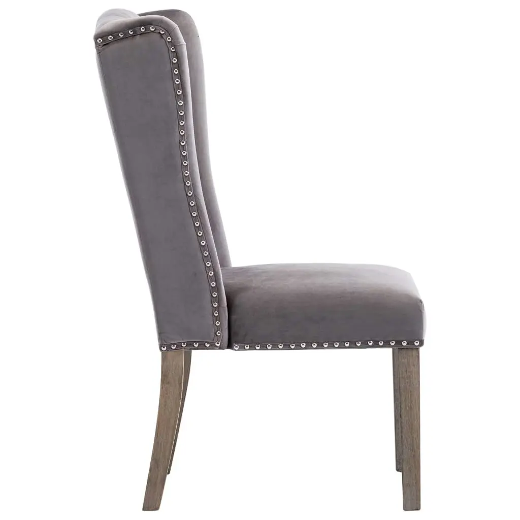 Dining Chairs 4 pcs Grey Velvet 3055851