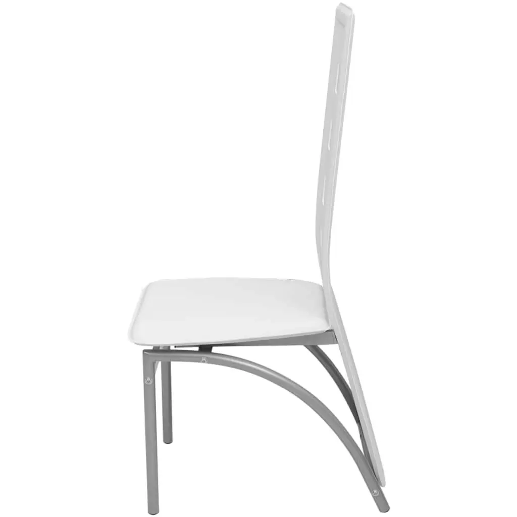 Dining Chairs 4 pcs White Faux Leather 243647