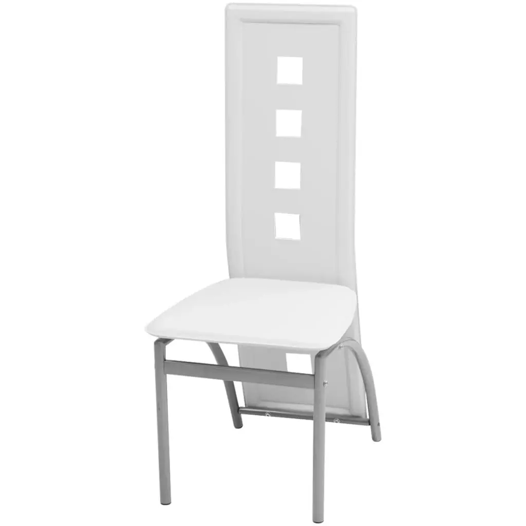 Dining Chairs 4 pcs White Faux Leather 243647