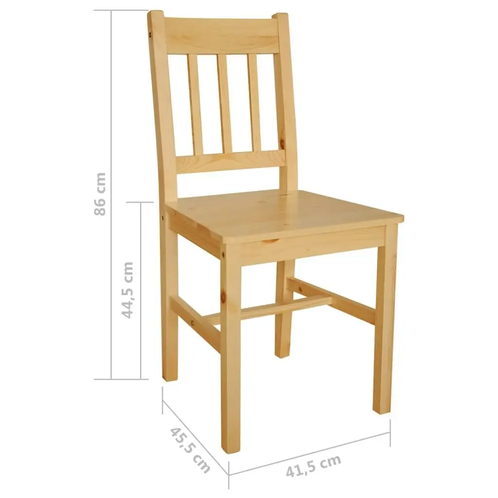 Dining Chairs 4 pcs Pinewood 241515