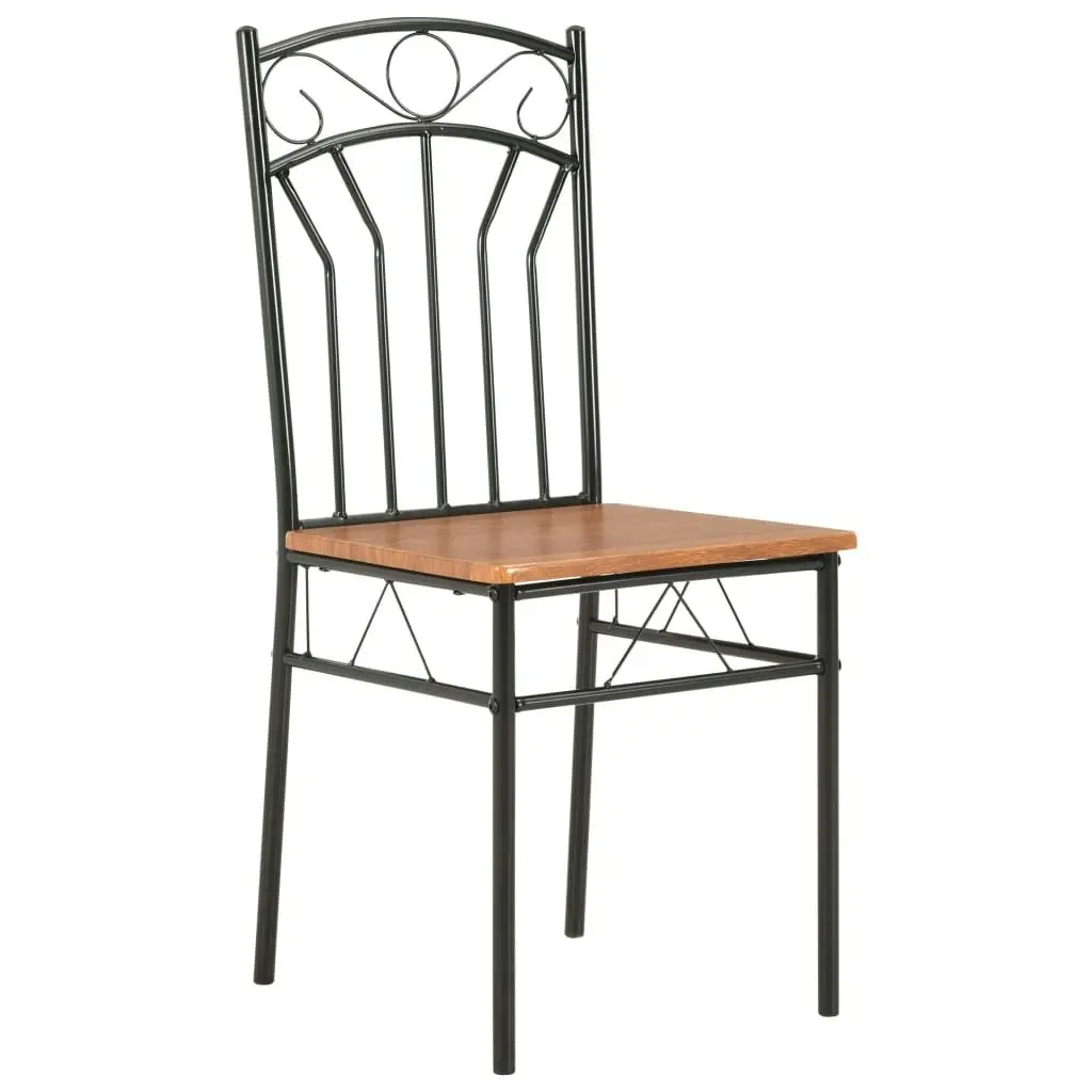 Dining Chairs 6 pcs Brown MDF 281397