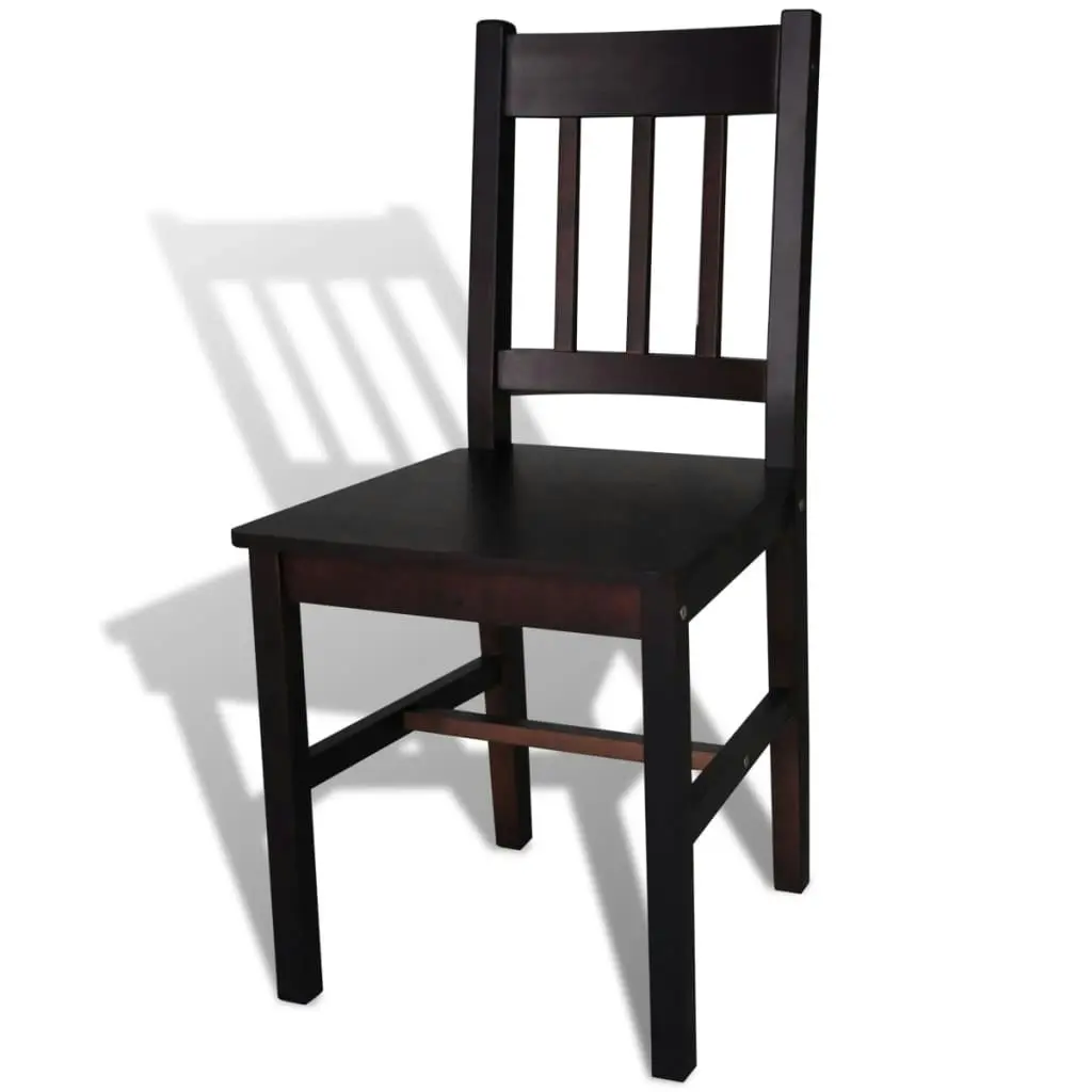 Dining Chairs 6 pcs Brown Pinewood 271499