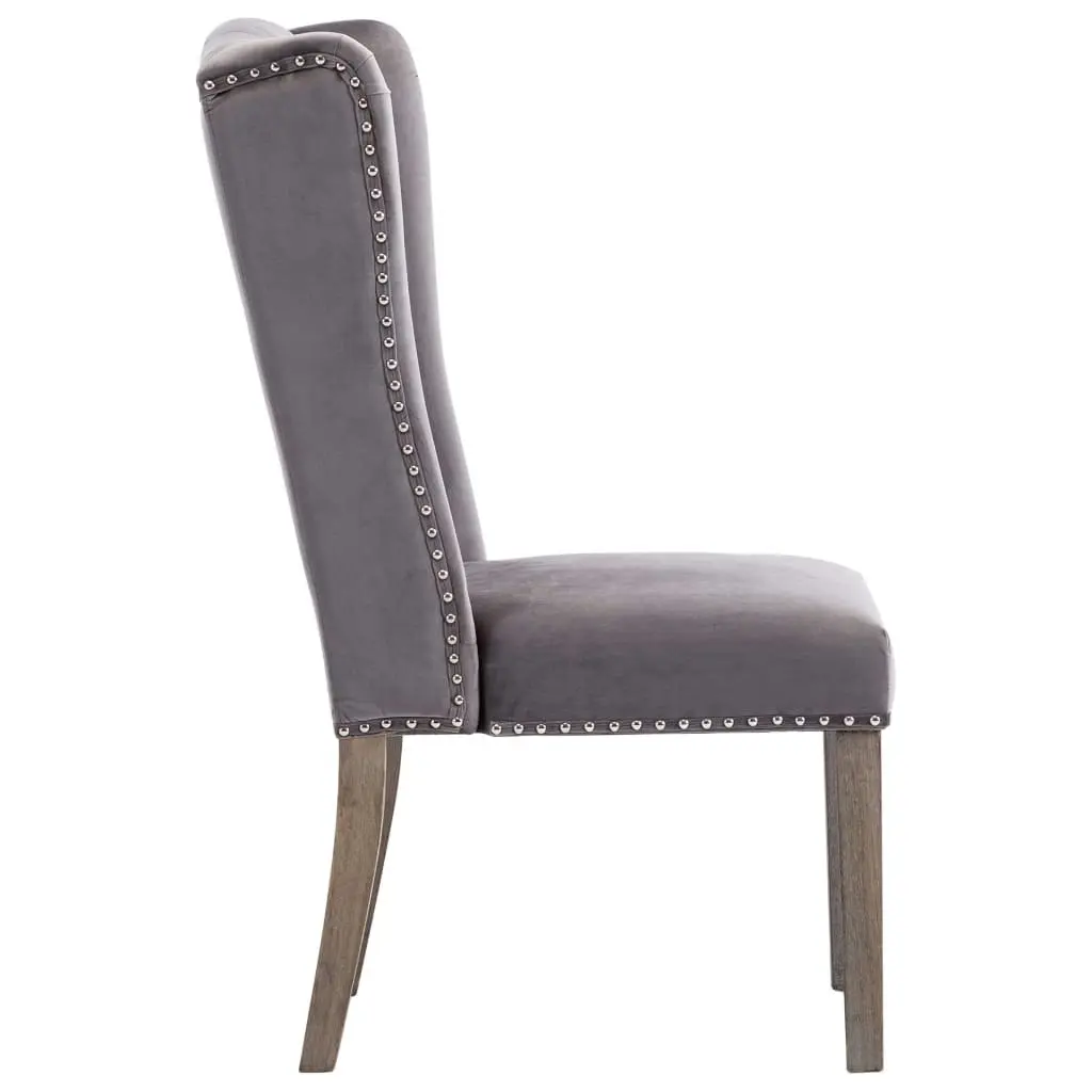 Dining Chairs 6 pcs Grey Velvet 3055852