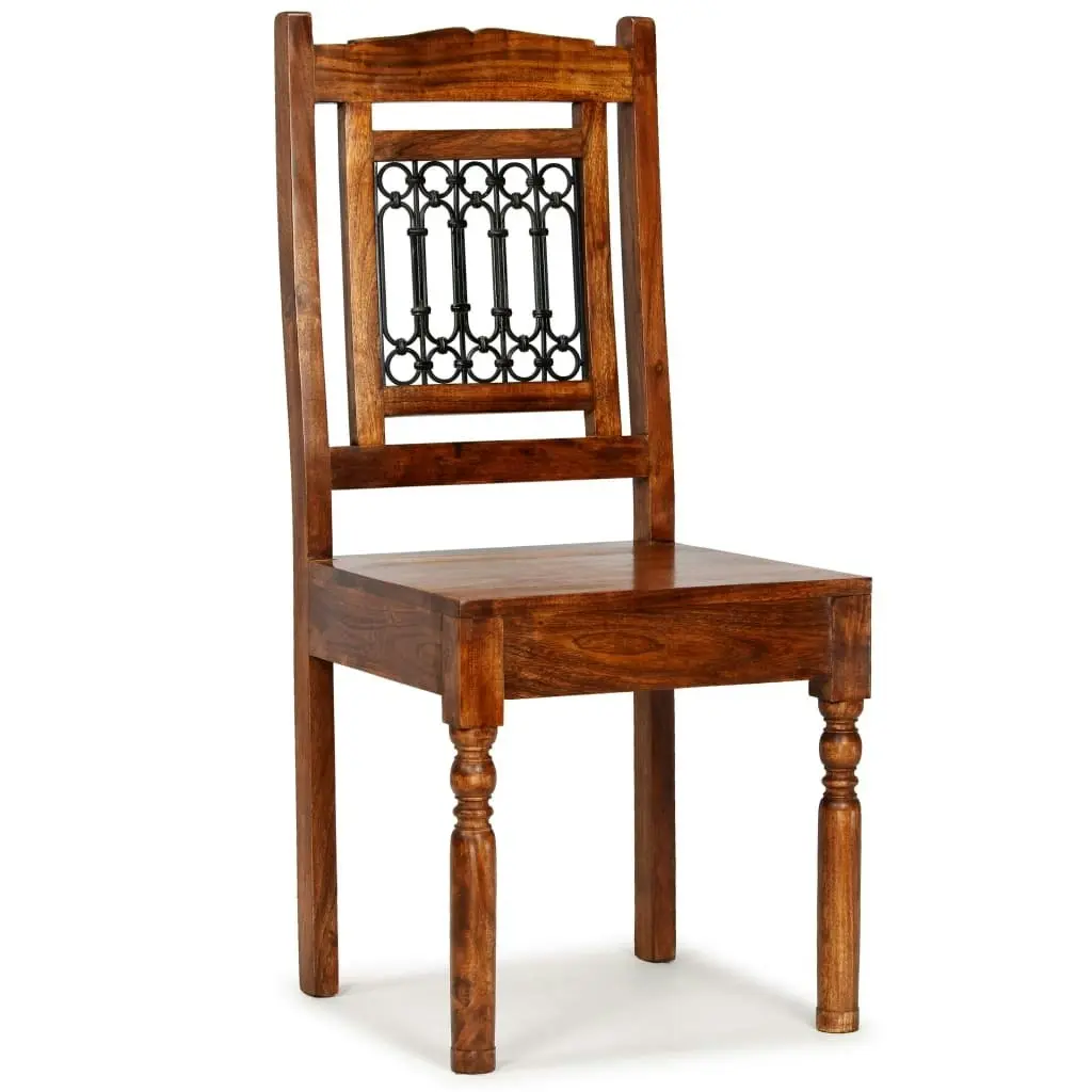 Dining Chairs 6 pcs Solid Wood with Sheesham Finish Classic 275272