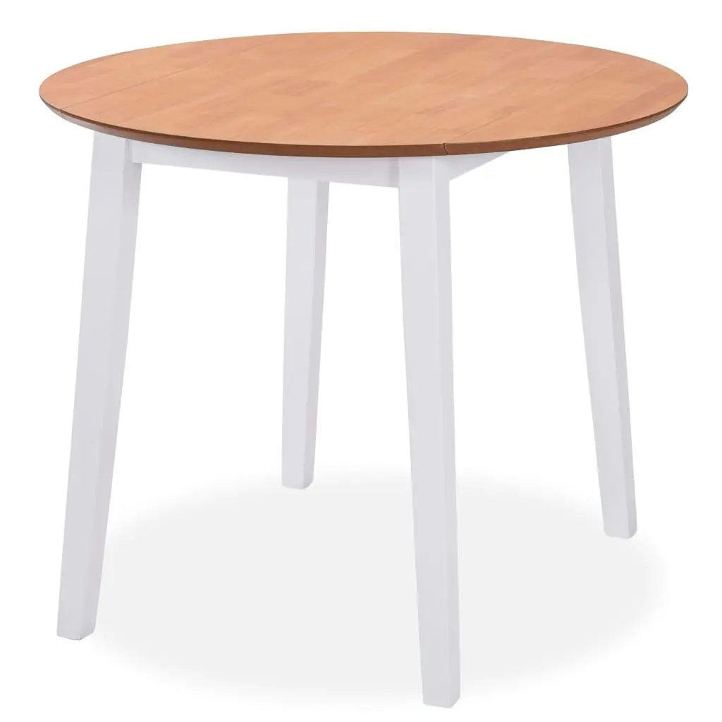 Dining Set 3 Pieces MDF and Rubberwood White 274942