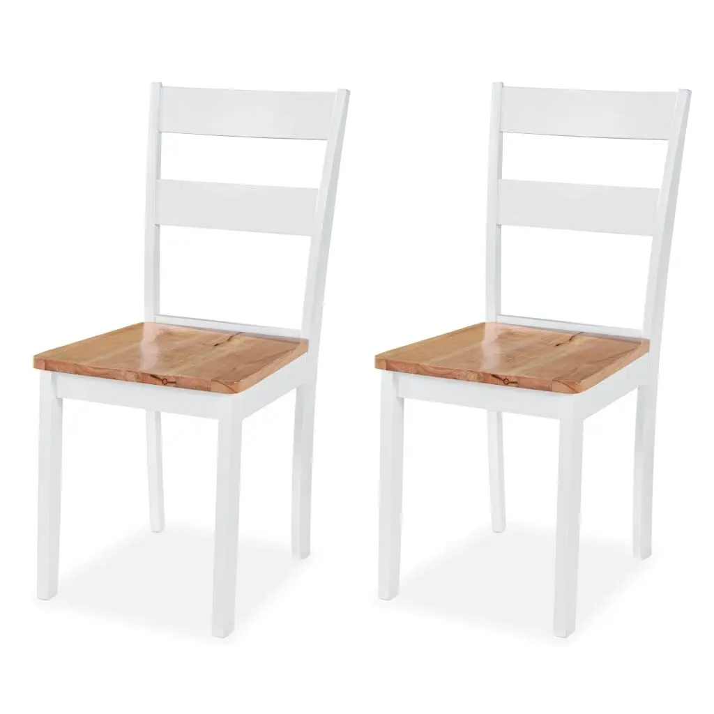 Dining Set 3 Pieces MDF and Rubberwood White 274942