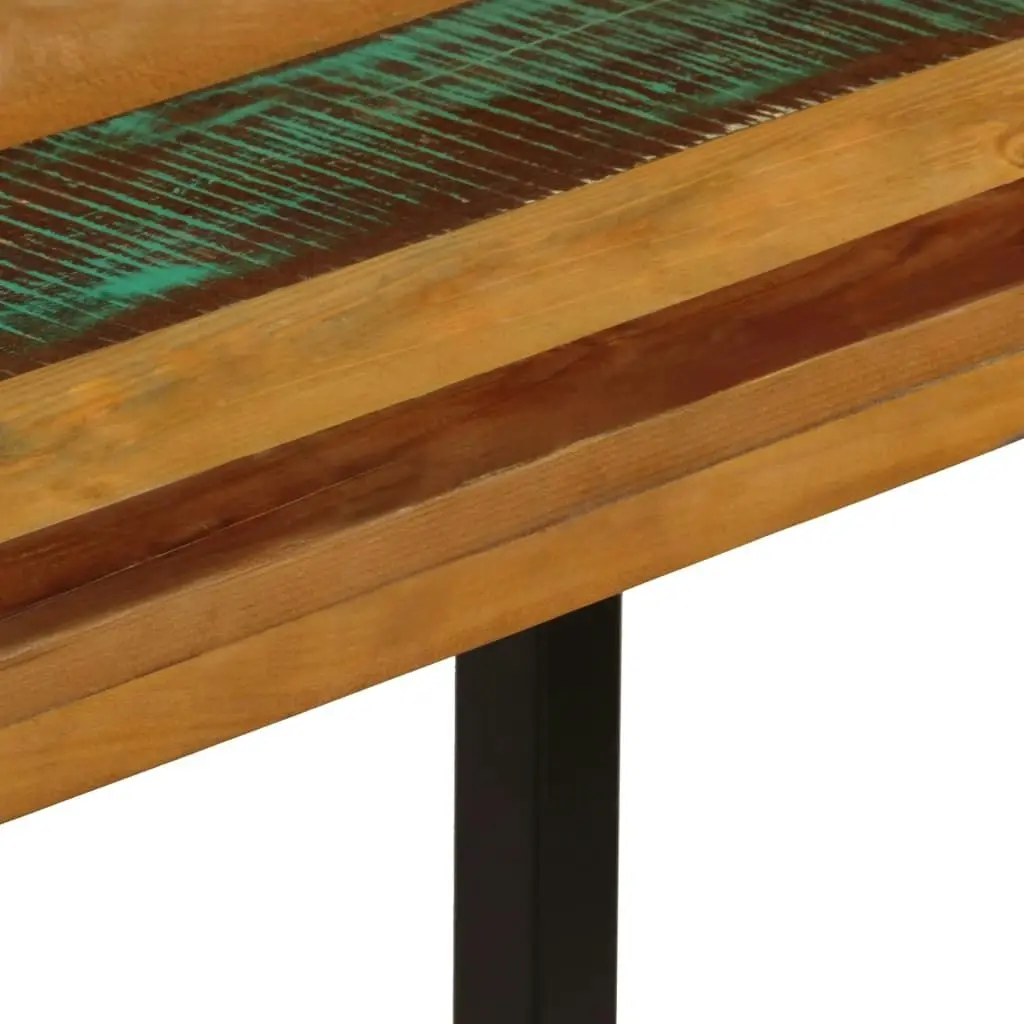 Dining Table 115x55x76 cm Solid Reclaimed Wood and Steel 247332