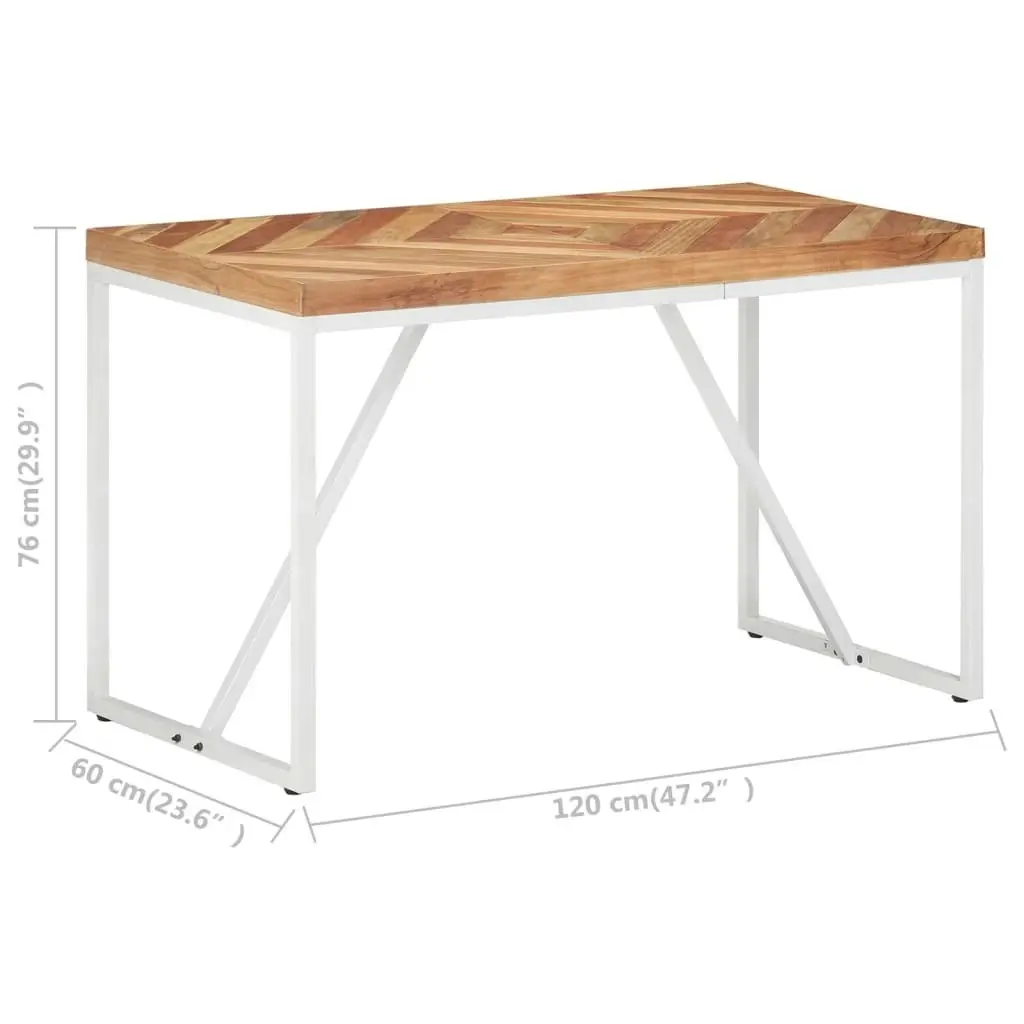 Dining Table 120x60x76 cm Solid Acacia and Mango Wood 323545