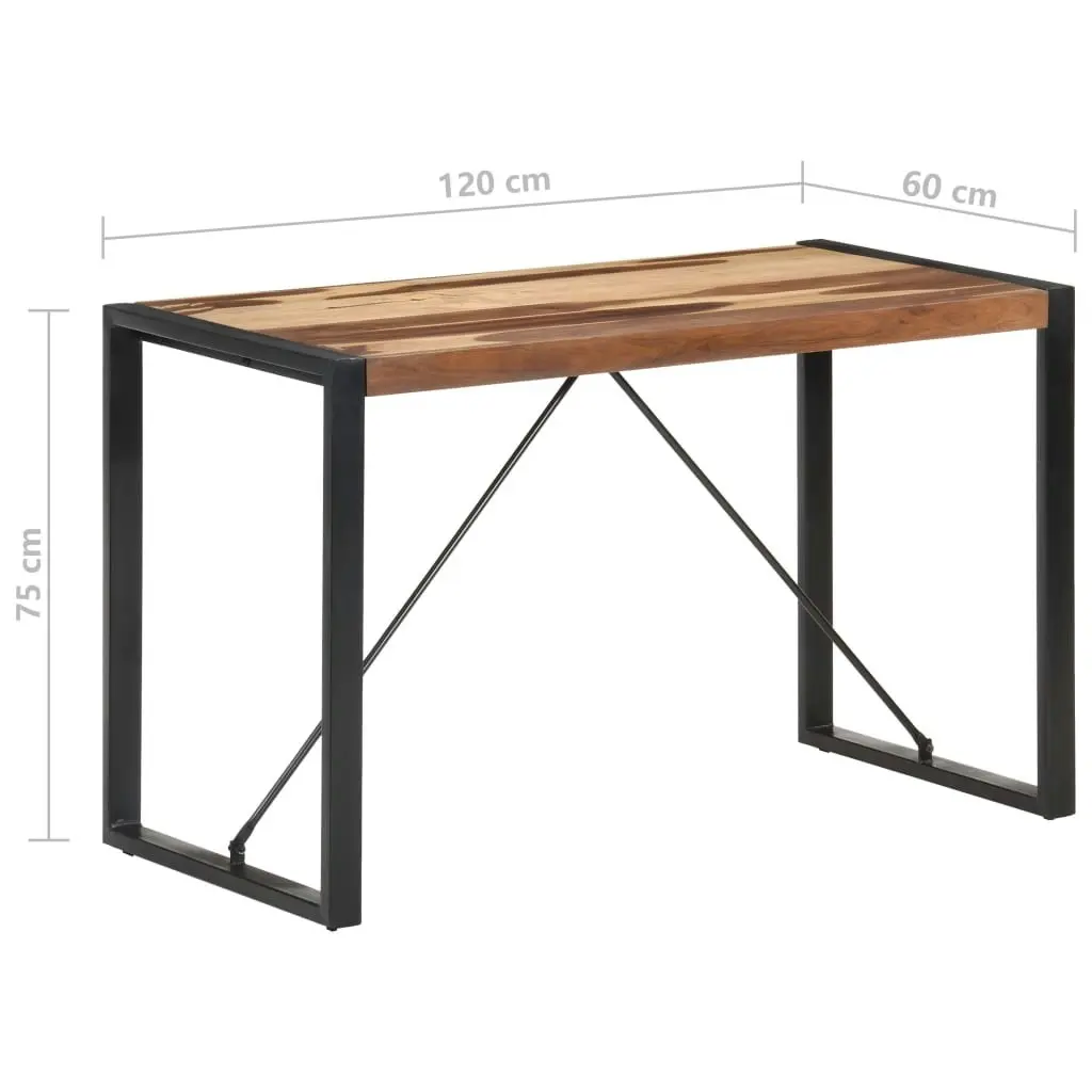 Dining Table 120x60x75 cm Solid Wood with Sheesham Finish 321539