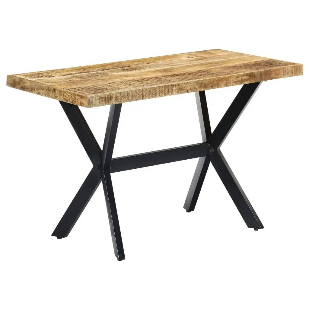 Dining Table 120x60x75 cm Solid Rough Mango Wood 247441