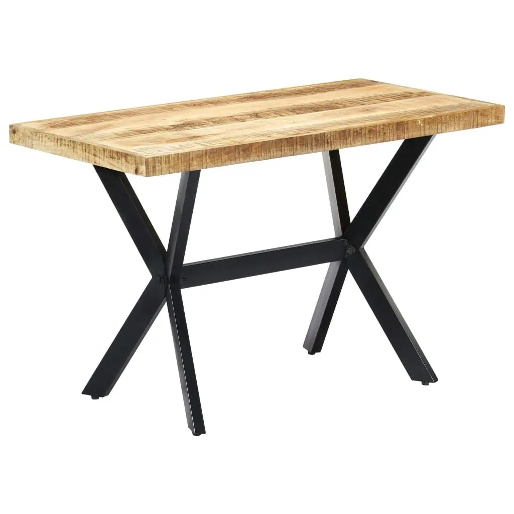 Dining Table 120x60x75 cm Solid Rough Mango Wood 247441