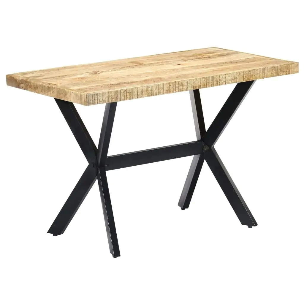 Dining Table 120x60x75 cm Solid Rough Mango Wood 247441