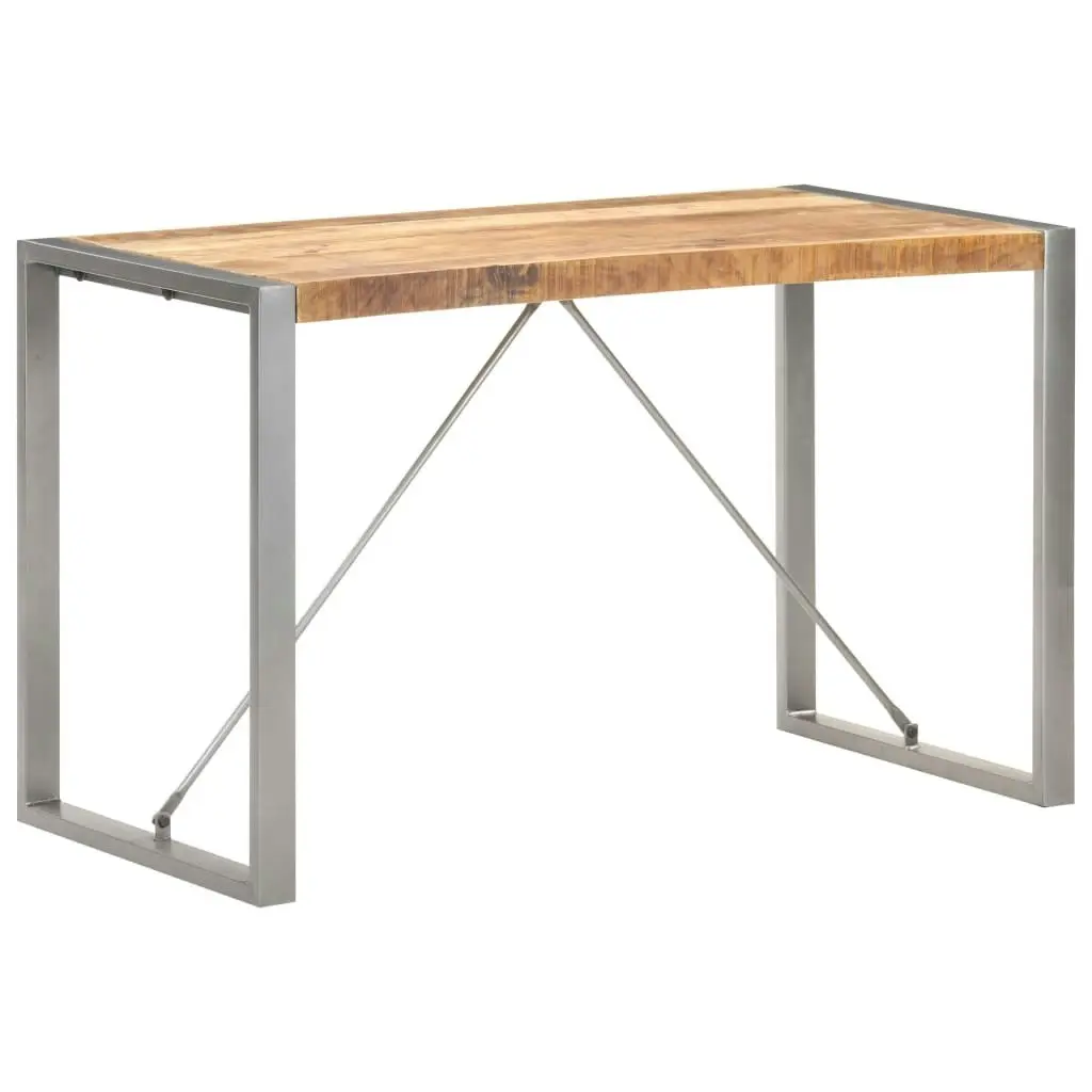 Dining Table 120x60x75 cm Solid Rough Mango Wood 321561