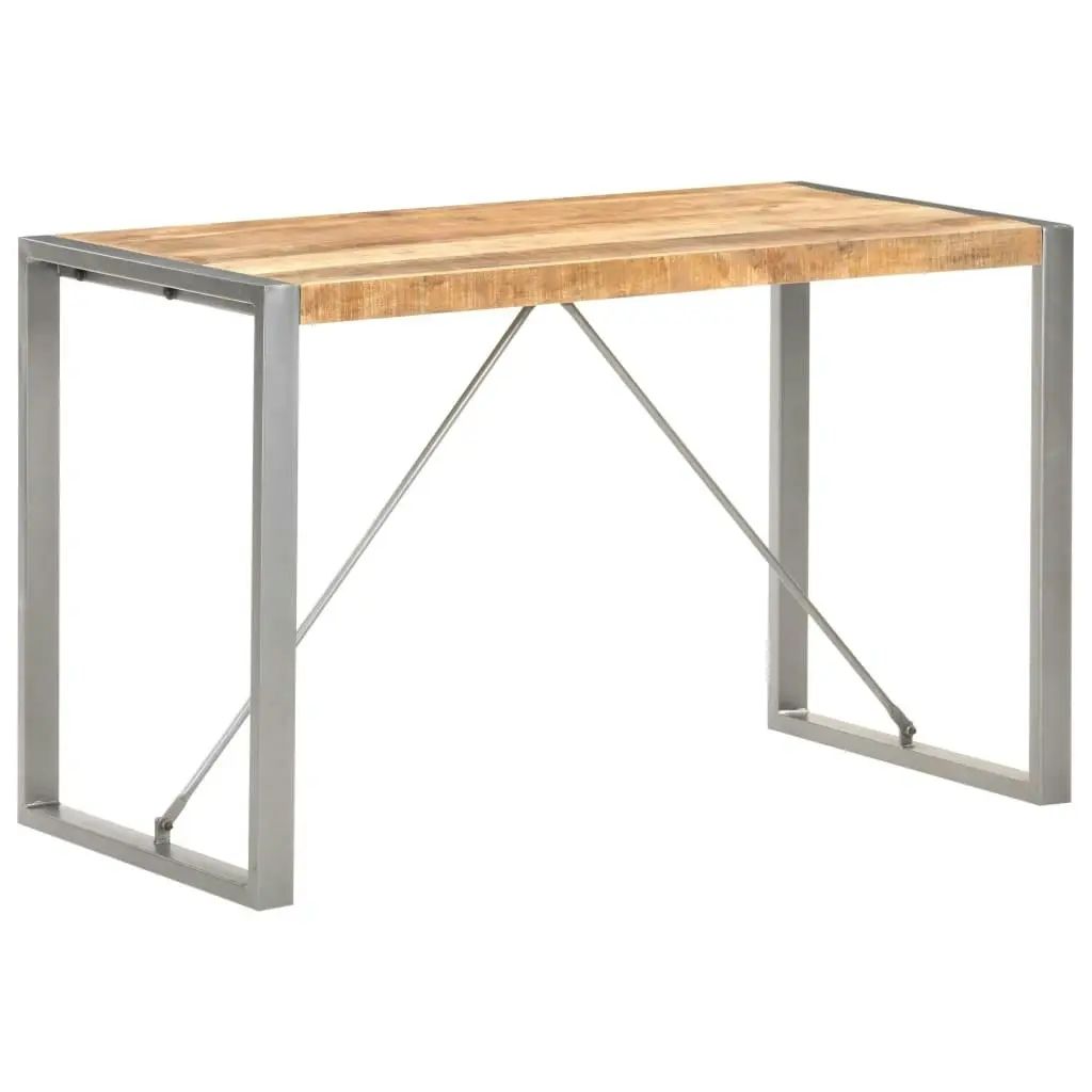 Dining Table 120x60x75 cm Solid Rough Mango Wood 321561