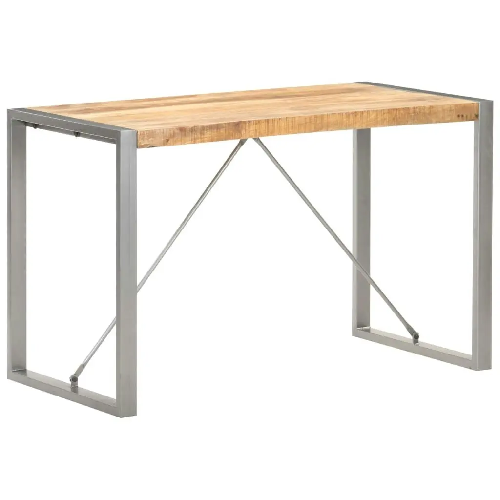 Dining Table 120x60x75 cm Solid Rough Mango Wood 321561